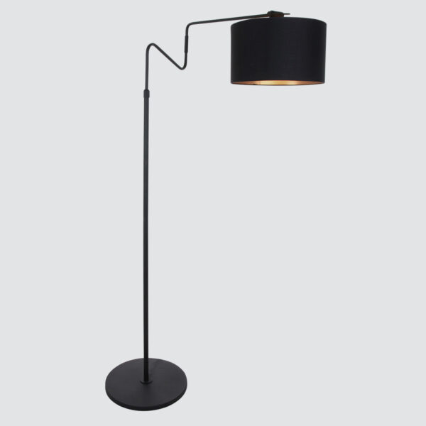 Anne Lighting Linstrøm schemerlamp - met kap - 155 cm hoog - draai- en kantelbaar - zwart - Afbeelding 13
