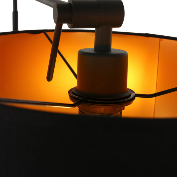 Anne Lighting Linstrøm schemerlamp - met kap - 155 cm hoog - draai- en kantelbaar - zwart - Afbeelding 6