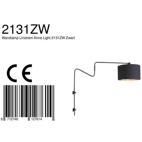 Boog wandlamp met kap Anne Light & Home Linstrom - Image 8