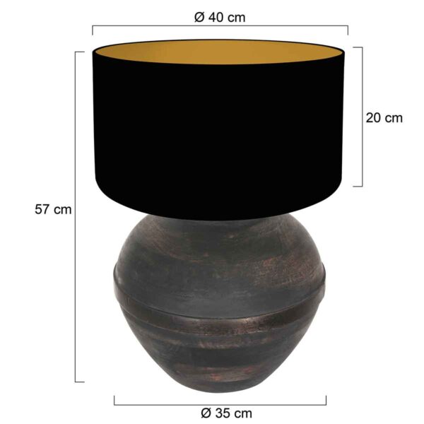 Robuuste bolvormige tafellamp Anne Light & Home Lyons - Image 6