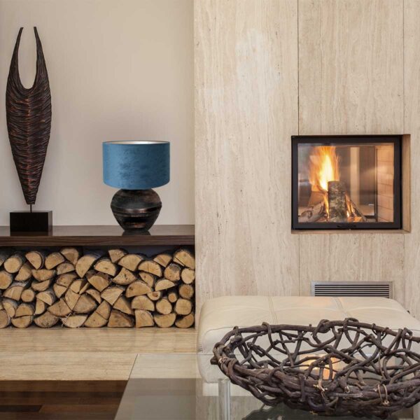 Landelijke houten tafellamp zwart Anne Light & Home Lyons - Image 2