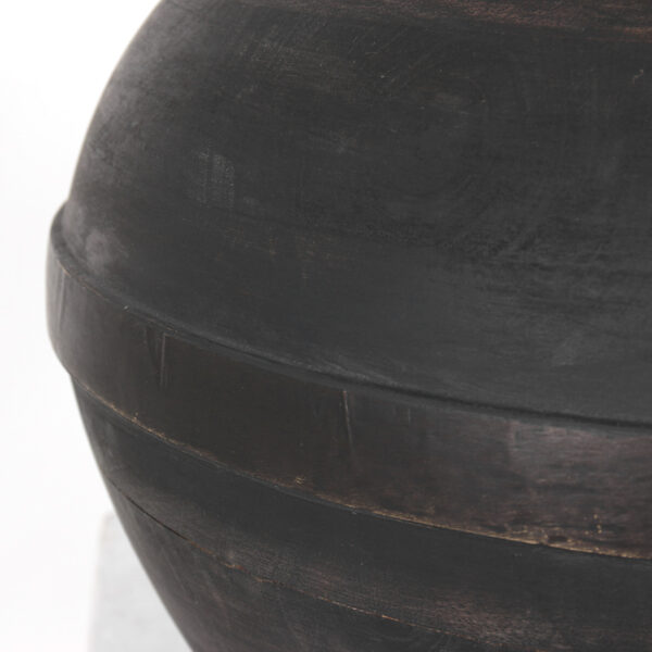 Bolvormige zwarte tafellamp hout/stof Anne Light & Home Lyons - Image 10