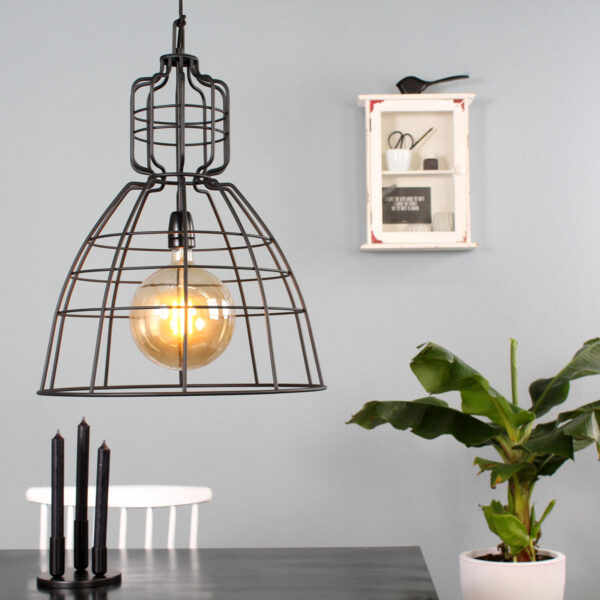 Industriele metalen draad hanglamp Anne Light & Home Markiii - Image 2