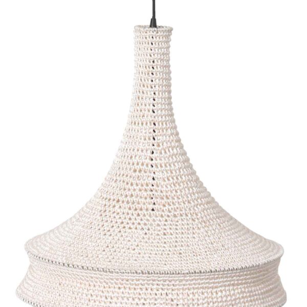 Witte handgeweven bohemian/oosterse hanglamp Anne Light & Home Marrakesch - Image 3