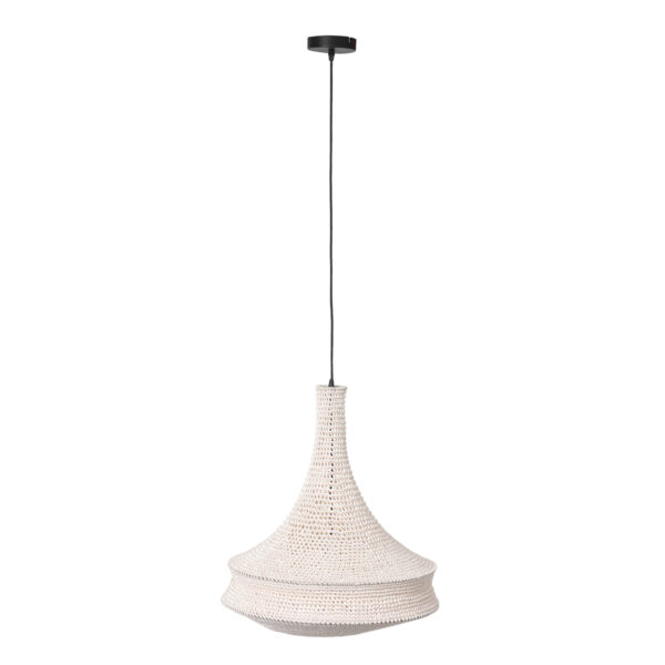 Witte handgeweven bohemian/oosterse hanglamp Anne Light & Home Marrakesch - Image 8