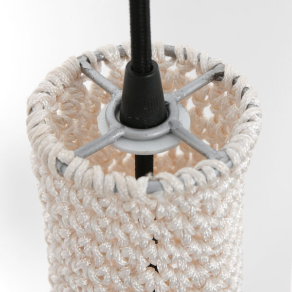 Witte handgeweven bohemian/oosterse hanglamp Anne Light & Home Marrakesch - Image 9