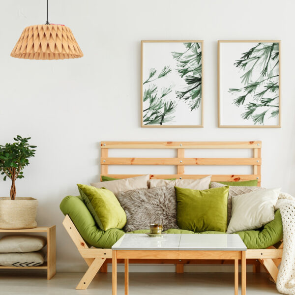 Trendy houten hanglamp naturel Anne Light & Home Maze - Image 2