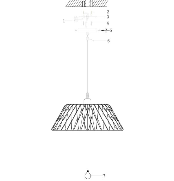 Trendy naturel houten hanglamp Anne Light & Home Maze - Image 8