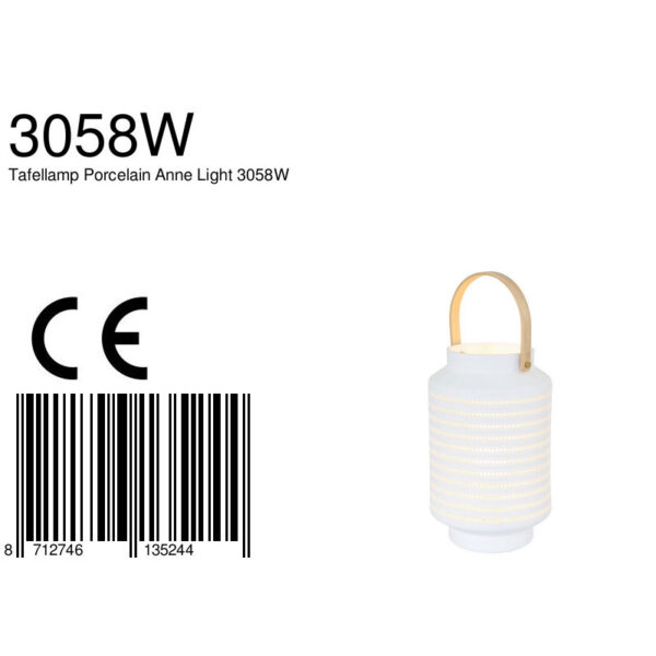Witte lantaarn met gaatjes Anne Light & Home Porcelain - Image 7