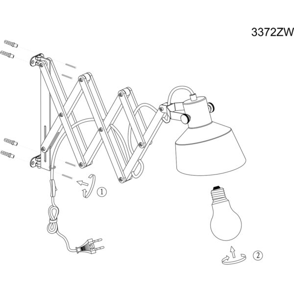 Uittrekbare wandlamp Anne Light & Home Porter - Image 8
