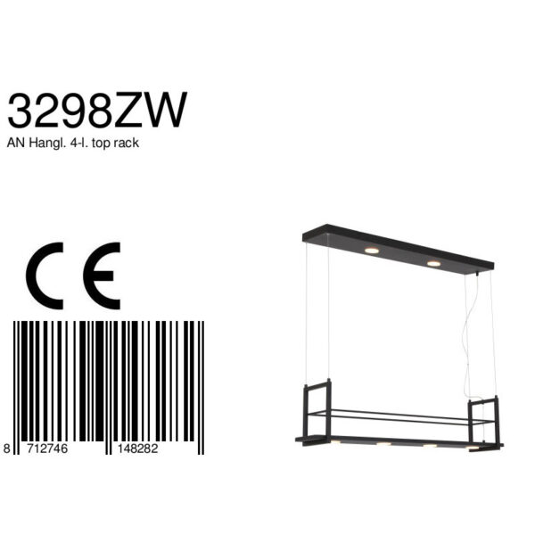 Steinhauer Tør hanglamp - keuken verlichting - LED - frame - zeslichts - zwart - Image 9