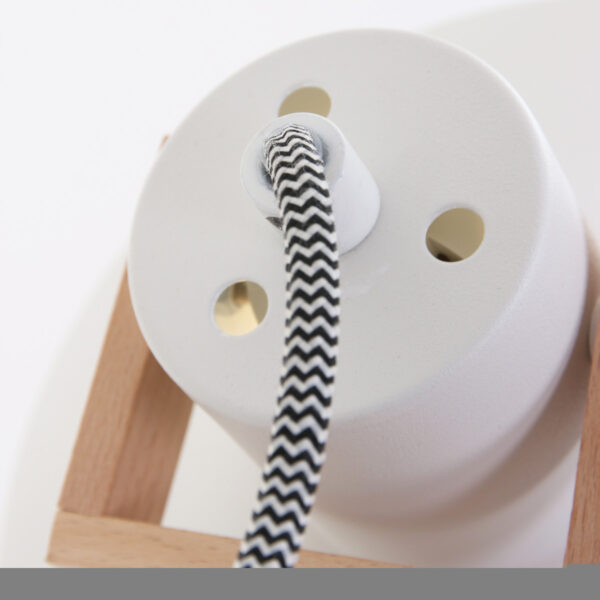 Scandinavische metalen naturel houten wandlamp Anne Light & Home Woody - Image 5