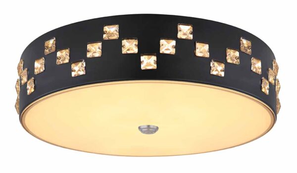 Globo Abelia plafonniere – ø 45 cm – Ingebouwd (LED) – Zwart - Image 5