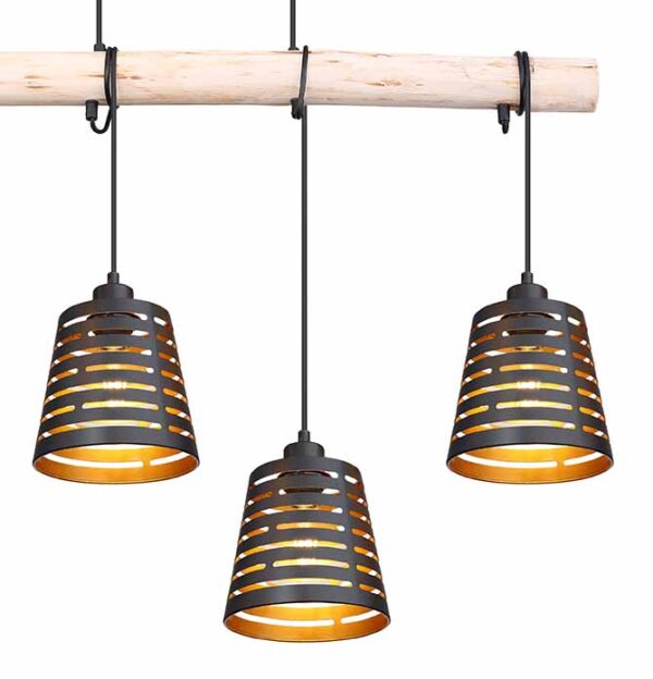 Globo Ablona hanglamp – E27 (grote fitting) – Zwart - Image 3