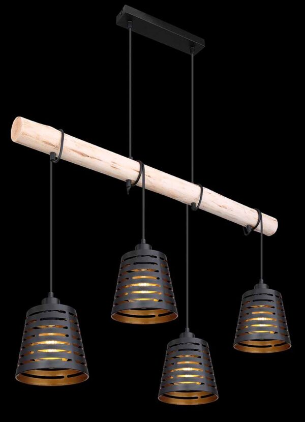 Globo Ablona hanglamp – E27 (grote fitting) – Zwart - Image 4
