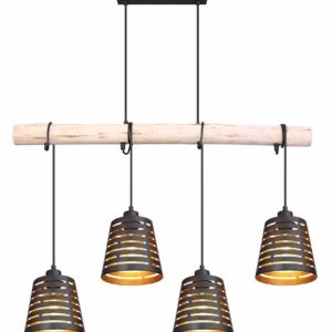 Globo Ablona hanglamp – E27 (grote fitting) – Zwart