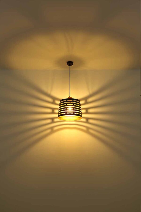 Globo Ablona hanglamp – ø 35 cm – E27 (grote fitting) – Zwart - Image 4