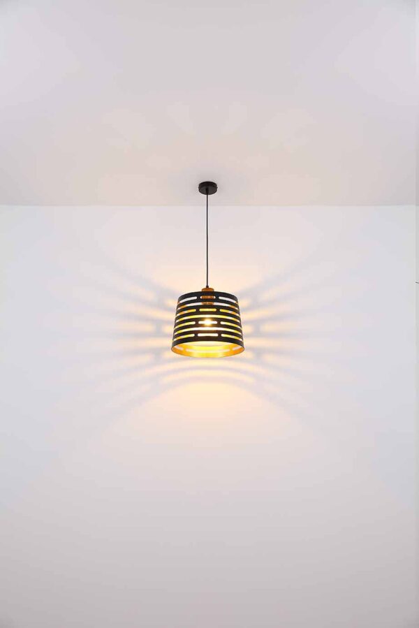 Globo Ablona hanglamp – ø 35 cm – E27 (grote fitting) – Zwart - Image 5