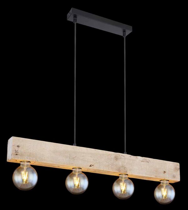 Globo Adalie hanglamp – E27 (grote fitting) – Zwart - Image 4