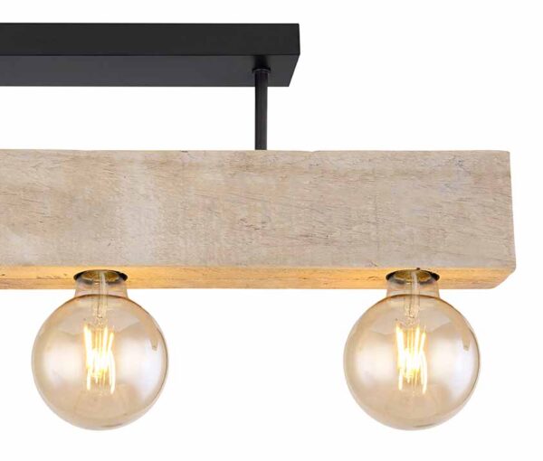 Globo Adalie plafonniere – E27 (grote fitting) – Zwart - Image 3