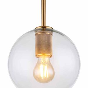 Globo Adara hanglamp – ø 20 cm – E27 (grote fitting) – Messing