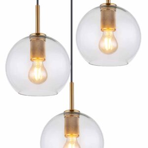 Globo Adara hanglamp – ø 47 cm – E27 (grote fitting) – Messing