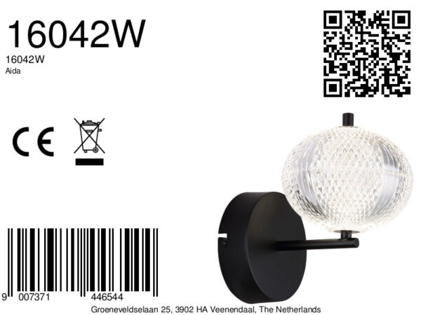 Globo Aida wandlamp – Ingebouwd (LED) – Zwart - Image 5