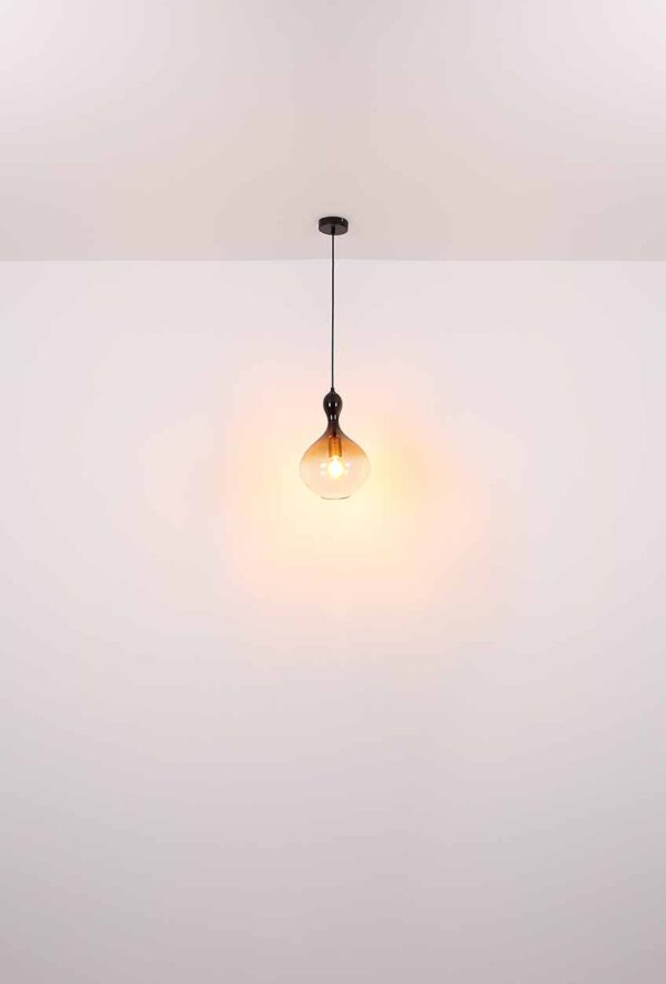 Globo Aladdin hanglamp – ø 16,5 cm – E27 (grote fitting) – Zwart - Image 5