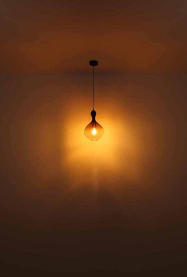 Globo Aladdin hanglamp – ø 23 cm – E27 (grote fitting) – Zwart - Image 4