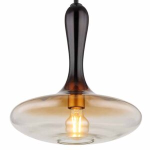 Globo Aladdin hanglamp – ø 33 cm – E27 (grote fitting) – Zwart