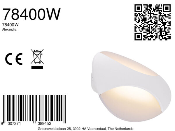 Globo Alexandra wandlamp – Ingebouwd (LED) – Wit - Image 5