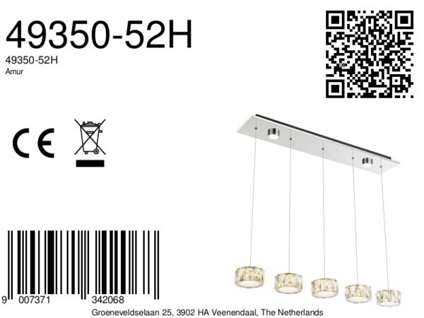Globo Amur hanglamp – Ingebouwd (LED) – Chroom - Image 5