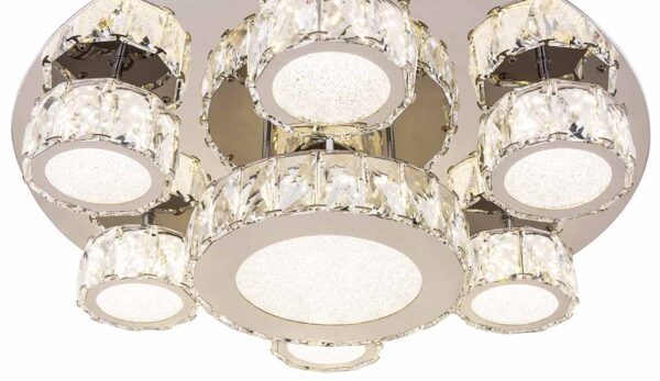 Globo Amur plafonniere – ø 55 cm – Ingebouwd (LED) – Chroom - Image 3