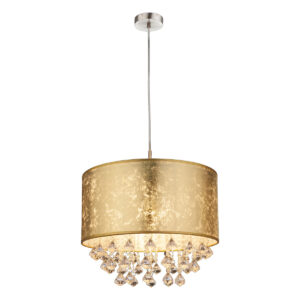 Globo Amy hanglamp – ø 40 cm – E27 (grote fitting) – Nikkel