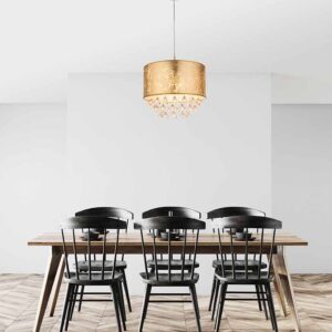 Globo Amy hanglamp – ø 40 cm – E27 (grote fitting) – Nikkel