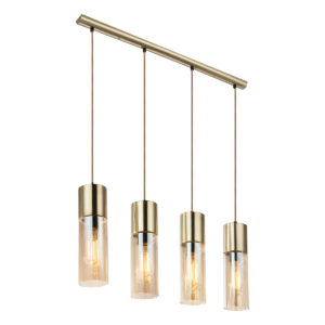 Globo Annika hanglamp – E27 (grote fitting) – Messing