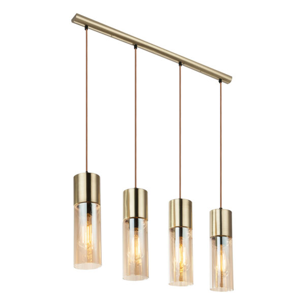 Globo Annika hanglamp – E27 (grote fitting) – Messing