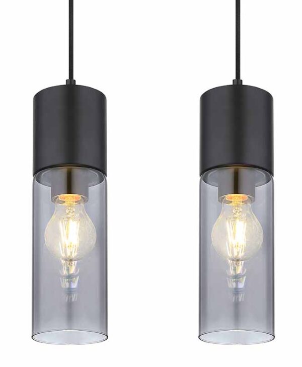 Globo Annika hanglamp – E27 (grote fitting) – Zwart - Image 3