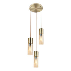 Globo Annika hanglamp – ø 30 cm – E27 (grote fitting) – Messing