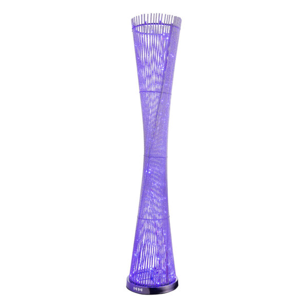 Globo Anton vloerlamp – ø 27 cm – Ingebouwd (LED) – Zilver