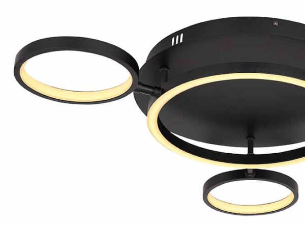 Globo Antonius plafonniere – Ingebouwd (LED) – Zwart - Image 3
