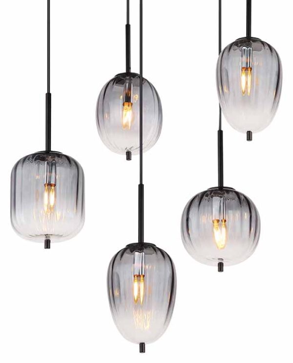 Globo Attila hanglamp – E14 (kleine fitting) – Zwart - Image 3