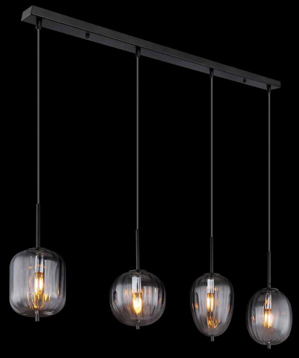 Globo Attila hanglamp – E14 (kleine fitting) – Zwart - Image 4