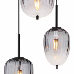 Globo Attila hanglamp – ø 46 cm – E14 (kleine fitting) – Zwart