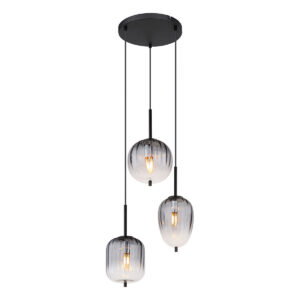 Globo Attila hanglamp – ø 46 cm – E14 (kleine fitting) – Zwart