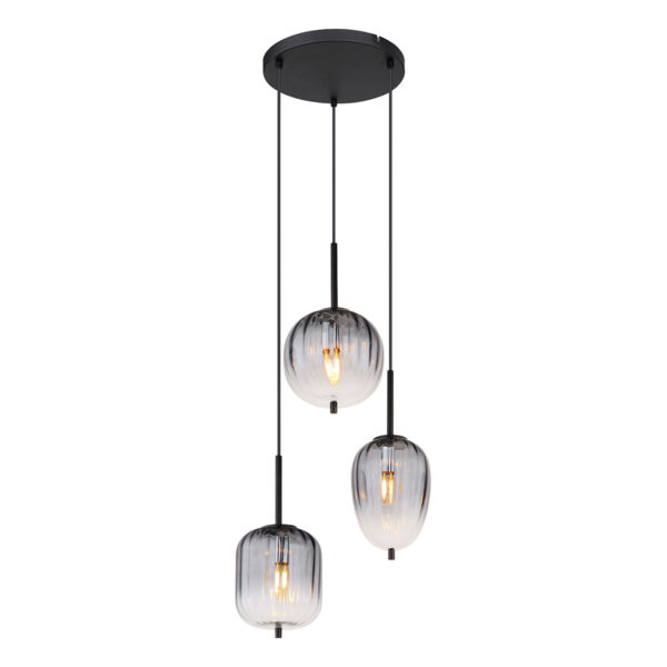 Globo Attila hanglamp – ø 46 cm – E14 (kleine fitting) – Zwart