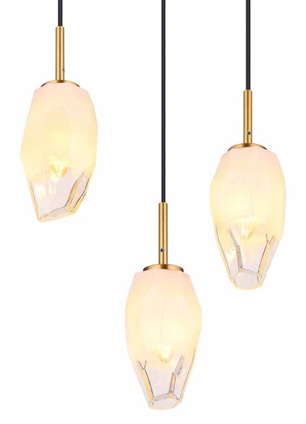 Globo Barcley hanglamp – E14 (kleine fitting) – Messing - Image 3