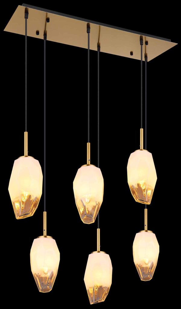 Globo Barcley hanglamp – E14 (kleine fitting) – Messing - Image 4