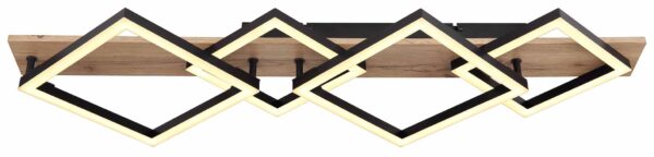 Globo Beatrix plafonniere – Ingebouwd (LED) – Zwart