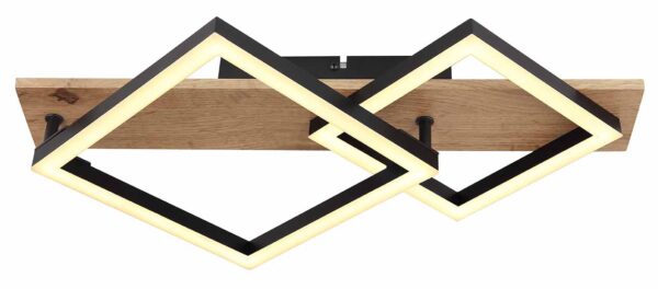 Globo Beatrix plafonniere – Ingebouwd (LED) – Zwart